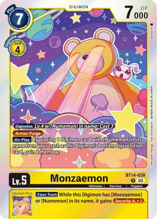 Monzaemon (BT14-039) [Blast Ace] Foil - Deck Out Gaming