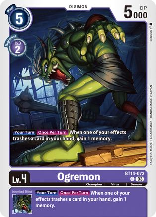 Ogremon (BT14-073) [Blast Ace] - Deck Out Gaming