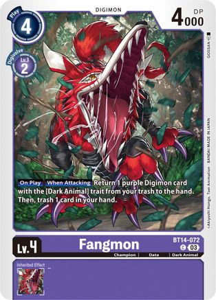 Fangmon (BT14-072) [Blast Ace] - Deck Out Gaming