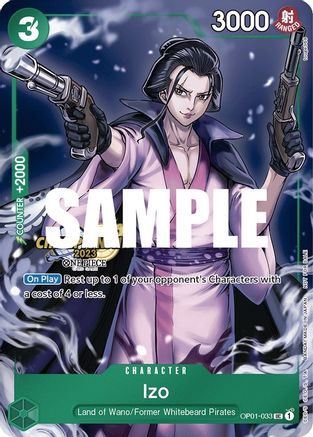 Izo (CS 2023 Celebration Pack) (OP01-033) [One Piece Promotion Cards] Foil - Deck Out Gaming