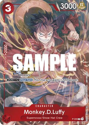 Monkey.D.Luffy (006) (CS 2023 Celebration Pack) (P-006) [One Piece Promotion Cards] Foil - Deck Out Gaming
