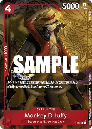 Monkey.D.Luffy (007) (CS 2023 Celebration Pack) (P-007) [One Piece Promotion Cards] Foil - Deck Out Gaming