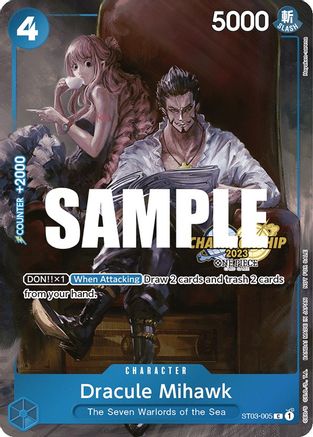 Dracule Mihawk (CS 2023 Celebration Pack) (ST03-005) [One Piece Promotion Cards] Foil - Deck Out Gaming