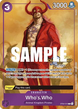 Who's.Who (CS 2023 Celebration Pack) (ST04-010) [One Piece Promotion Cards] Foil - Deck Out Gaming