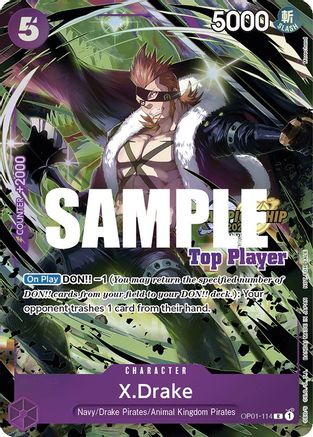 X.Drake (CS 2023 Top Players Pack) (OP01-114) [One Piece Promotion Cards] Foil - Deck Out Gaming