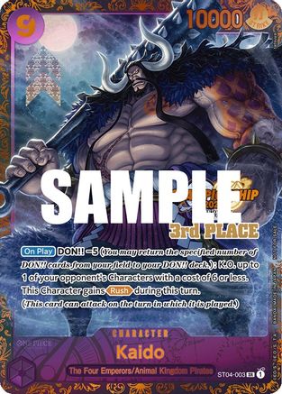 Kaido (CS 2023 Trophy Card) [3rd Place] (ST04-003) [One Piece Promotion Cards] - Deck Out Gaming