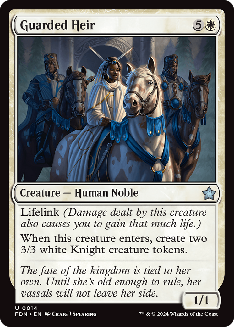 Guarded Heir (14) [Foundations] foil - Deck Out Gaming