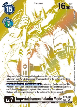 Imperialdramon Paladin Mode (Blast Ace Special Edition) (BT8-112) [New Awakening] Foil - Deck Out Gaming