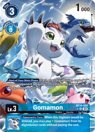 Gomamon (Alternate Art) (BT14-020) [Blast Ace] Foil - Deck Out Gaming