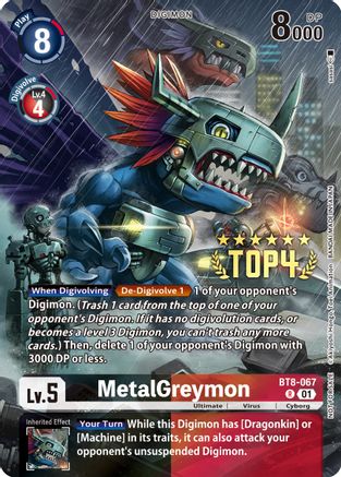 MetalGreymon (Digimon 3-On-3 November 2023 Top 4) (BT8-067) [New Awakening] Foil - Deck Out Gaming