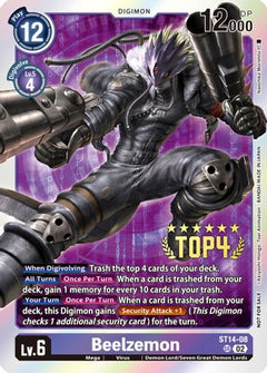 Beelzemon (Digimon 3-On-3 November 2023 Top 4) (ST14-08) [Starter Deck 14: Beelzemon Advanced Deck Set] Foil - Deck Out Gaming