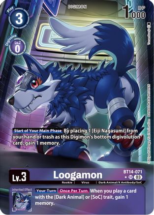 Loogamon (Alternate Art) (BT14-071) [Blast Ace] Foil - Deck Out Gaming