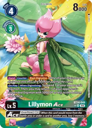 Lillymon ACE (Alternate Art) (BT14-049) [Blast Ace] Foil - Deck Out Gaming