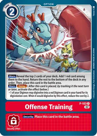 Offense Training - P-103 (Blast Ace Box Topper) (P-103) [Digimon Promotion Cards] Foil - Deck Out Gaming