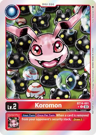 Koromon (Blast Ace Box Promotion Pack) (BT14-001) [Blast Ace] Foil - Deck Out Gaming