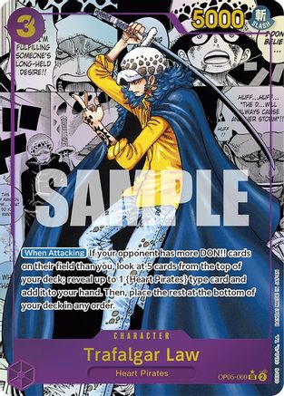 Trafalgar Law (069) (Alternate Art) (Manga) (OP05-069) [Awakening of the New Era] Foil - Deck Out Gaming