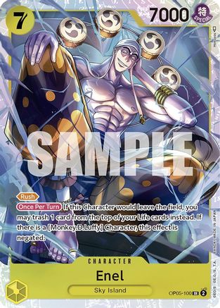 Enel (100) (OP05-100) [Awakening of the New Era] Foil - Deck Out Gaming