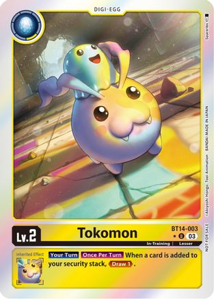 Tokomon (Blast Ace Box Promotion Pack) (BT14-003) [Blast Ace] Foil - Deck Out Gaming