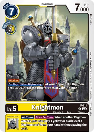 Knightmon - P-111 (3rd Anniversary Survey Pack) (P-111) [Digimon Promotion Cards] - Deck Out Gaming