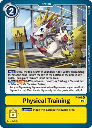 Physical Training (Blast Ace Box Topper) (P-105) [Digimon Promotion Cards] Foil - Deck Out Gaming