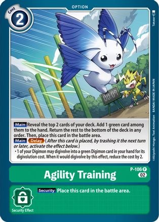 Agility Training (Blast Ace Box Topper) (P-106) [Digimon Promotion Cards] Foil - Deck Out Gaming