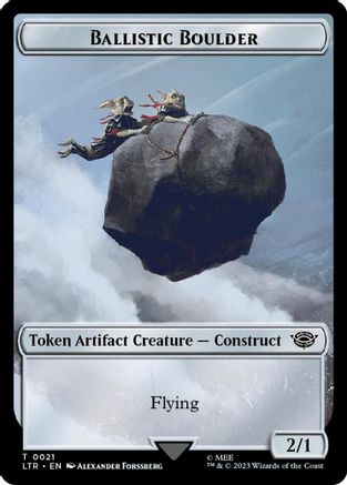 Ballistic Boulder // Food (0023) Double-Sided Token (Surge Foil) (21) [Universes Beyond: The Lord of the Rings: Tales of Middle-earth] foil - Deck Out Gaming
