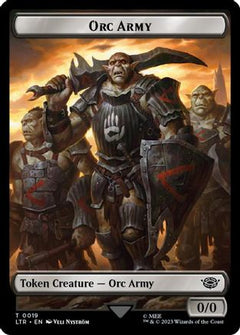 Orc Army (0019) // Food (0023) Double-Sided Token (Surge Foil) (19) [Universes Beyond: The Lord of the Rings: Tales of Middle-earth] foil - Deck Out Gaming