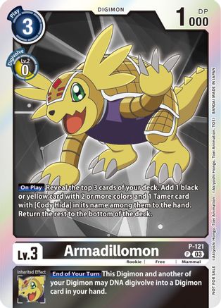 Armadillomon - P-121 (Tamer Party Pack -The Beginning- Ver. 2.0) (P-121) [Digimon Promotion Cards] Foil - Deck Out Gaming