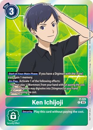 Ken Ichijoji - P-125 (Tamer Party Pack -The Beginning- Ver. 2.0) (P-125) [Digimon Promotion Cards] Foil - Deck Out Gaming