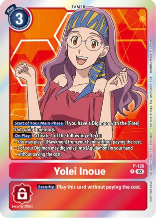 Yolei Inoue - P-126 (Tamer Party Pack -The Beginning- Ver. 2.0) (P-126) [Digimon Promotion Cards] Foil - Deck Out Gaming