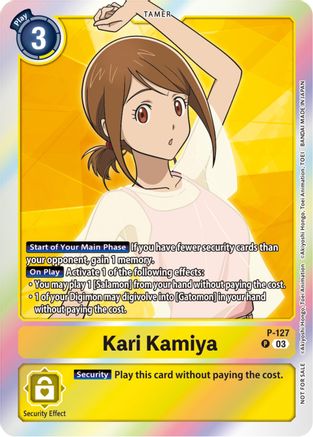 Kari Kamiya - P-127 (Tamer Party Pack -The Beginning- Ver. 2.0) (P-127) [Digimon Promotion Cards] Foil - Deck Out Gaming