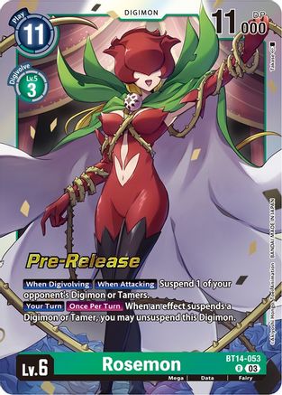 Rosemon (BT14-053) [Blast Ace Pre-Release Cards] Foil - Deck Out Gaming