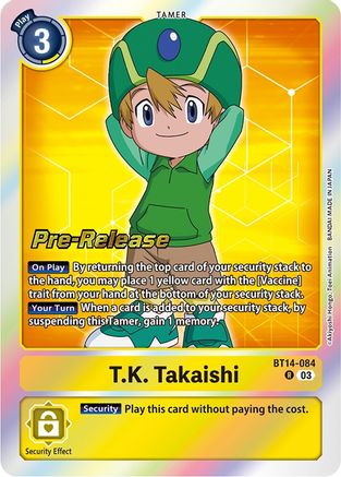 T.K. Takaishi (BT14-084) [Blast Ace Pre-Release Cards] Foil - Deck Out Gaming