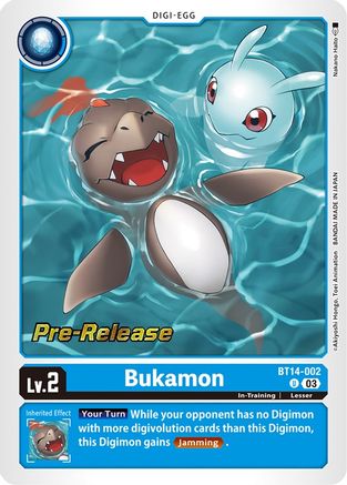 Bukamon (BT14-002) [Blast Ace Pre-Release Cards] Foil - Deck Out Gaming