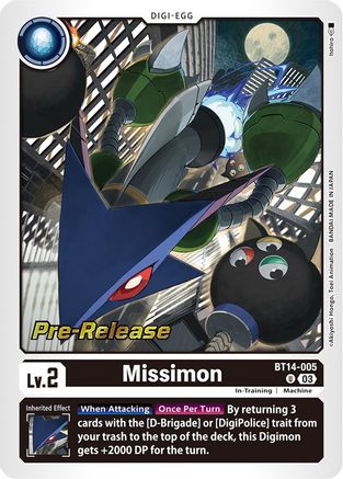 Missimon (BT14-005) [Blast Ace Pre-Release Cards] Foil - Deck Out Gaming