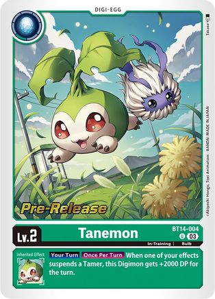 Tanemon (BT14-004) [Blast Ace Pre-Release Cards] Foil - Deck Out Gaming