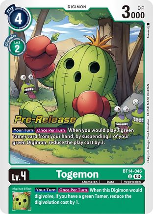 Togemon (BT14-046) [Blast Ace Pre-Release Cards] Foil - Deck Out Gaming