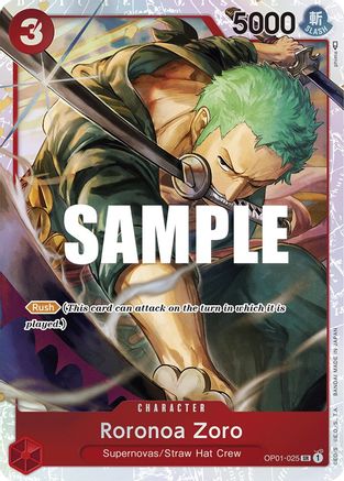 Roronoa Zoro - OP01-025 (Ultra Deck: The Three Captains) (OP01-025) [One Piece Promotion Cards] Foil - Deck Out Gaming