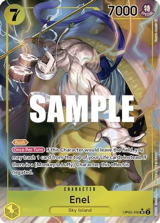 Enel (100) (Alternate Art) (OP05-100) [Awakening of the New Era] Foil - Deck Out Gaming