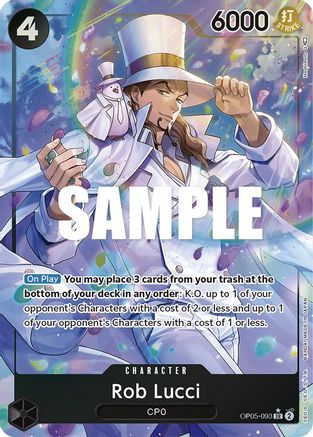 Rob Lucci (093) (Alternate Art) (OP05-093) [Awakening of the New Era] Foil - Deck Out Gaming