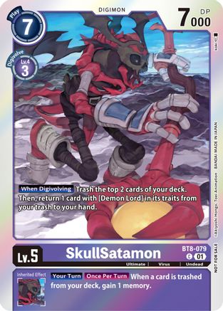 SkullSatamon (Blast Ace Double Pack Set) (BT8-079) [New Awakening] Foil - Deck Out Gaming