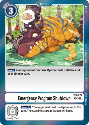 Emergency Program Shutdown! (Blast Ace Double Pack Set) (EX1-072) [Classic Collection] Foil - Deck Out Gaming