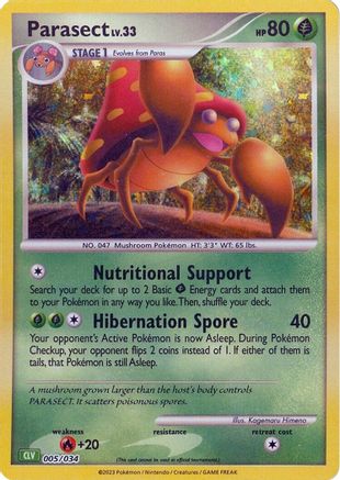 Parasect (5) [Trading Card Game Classic] Holofoil - Deck Out Gaming