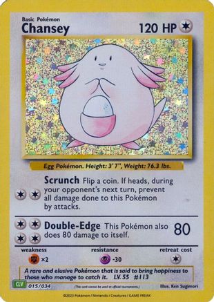 Chansey (15) [Trading Card Game Classic] Holofoil - Deck Out Gaming