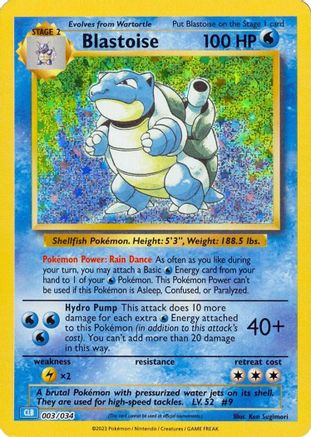 Blastoise (3) [Trading Card Game Classic] Holofoil - Deck Out Gaming
