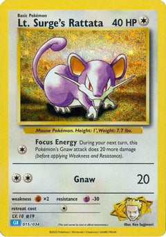 Lt. Surge's Rattata (15) [Trading Card Game Classic] Holofoil - Deck Out Gaming