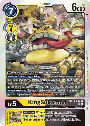 KingSukamon (Winner Pack -Blast Ace-) (BT11-043) [Dimensional Phase] Foil - Deck Out Gaming