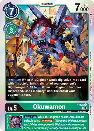 Okuwamon (Winner Pack -Blast Ace-) (P-075) [Digimon Promotion Cards] Foil - Deck Out Gaming