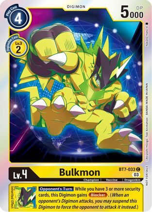 Bulkmon (Official Tournament Pack Vol.11) (BT7-033) [Next Adventure] Foil - Deck Out Gaming