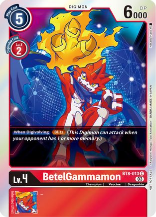 BetelGammamon (Official Tournament Pack Vol.11) (BT8-013) [New Awakening] Foil - Deck Out Gaming